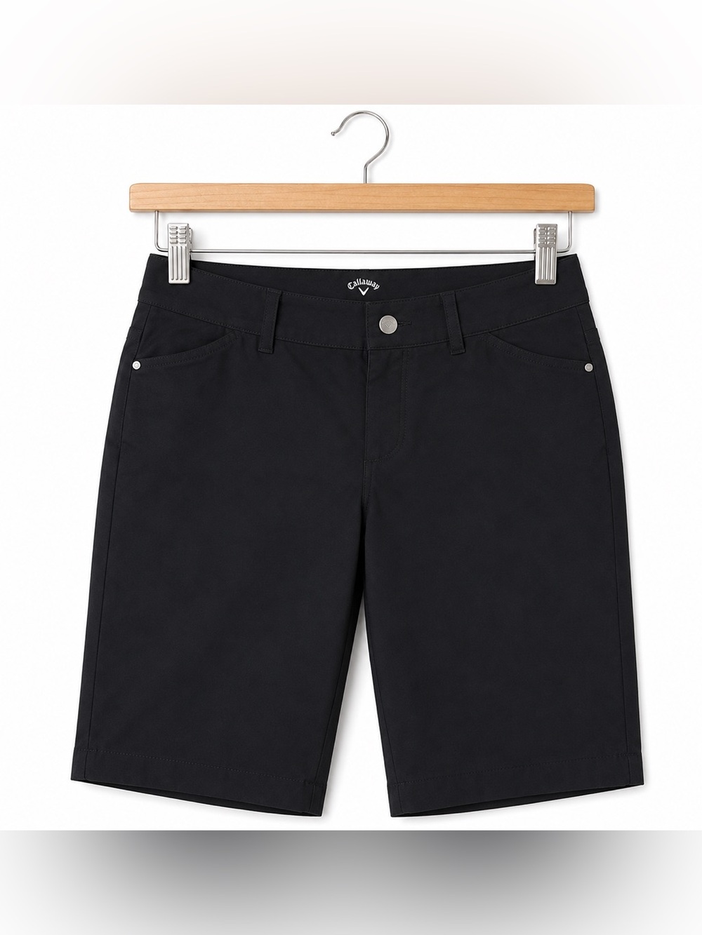 Callaway Womenâs Black Bermuda Golf Shorts Size 14 Athletic Performance